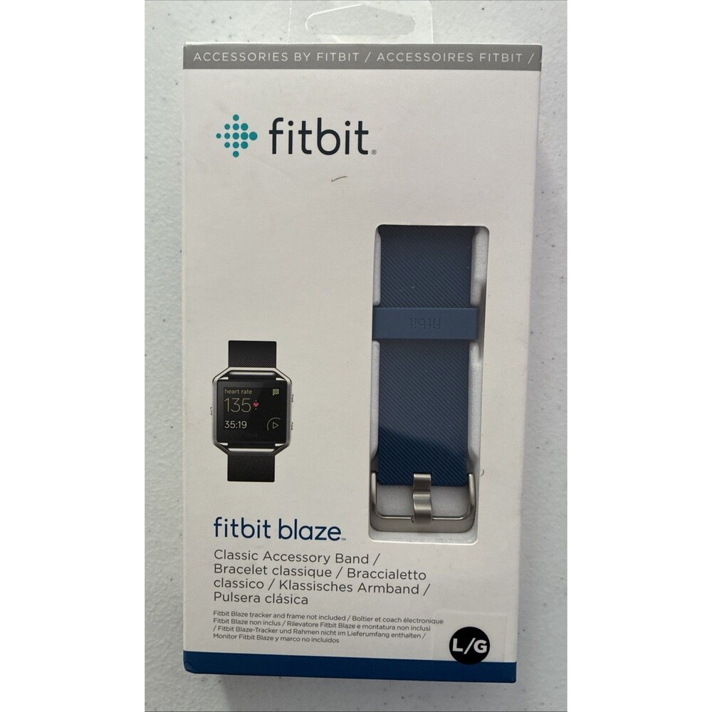 NEW Fitbit Blaze Fitness Sports Watch Band Replacement Classic Accessory Blue L
